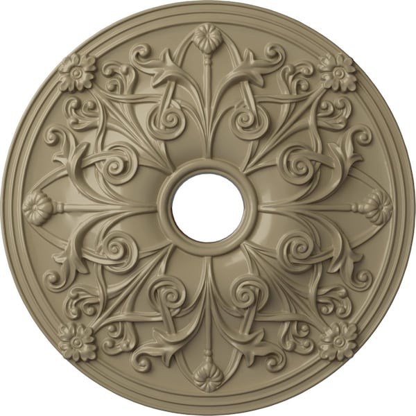 Ekena Millwork Jamie Ceiling Medallion (Fits Canopies up to 3 7/8"), 23 5/8"OD x 3 7/8"ID x 2 1/8"P, Gobi Desert CM23JAGDF - main